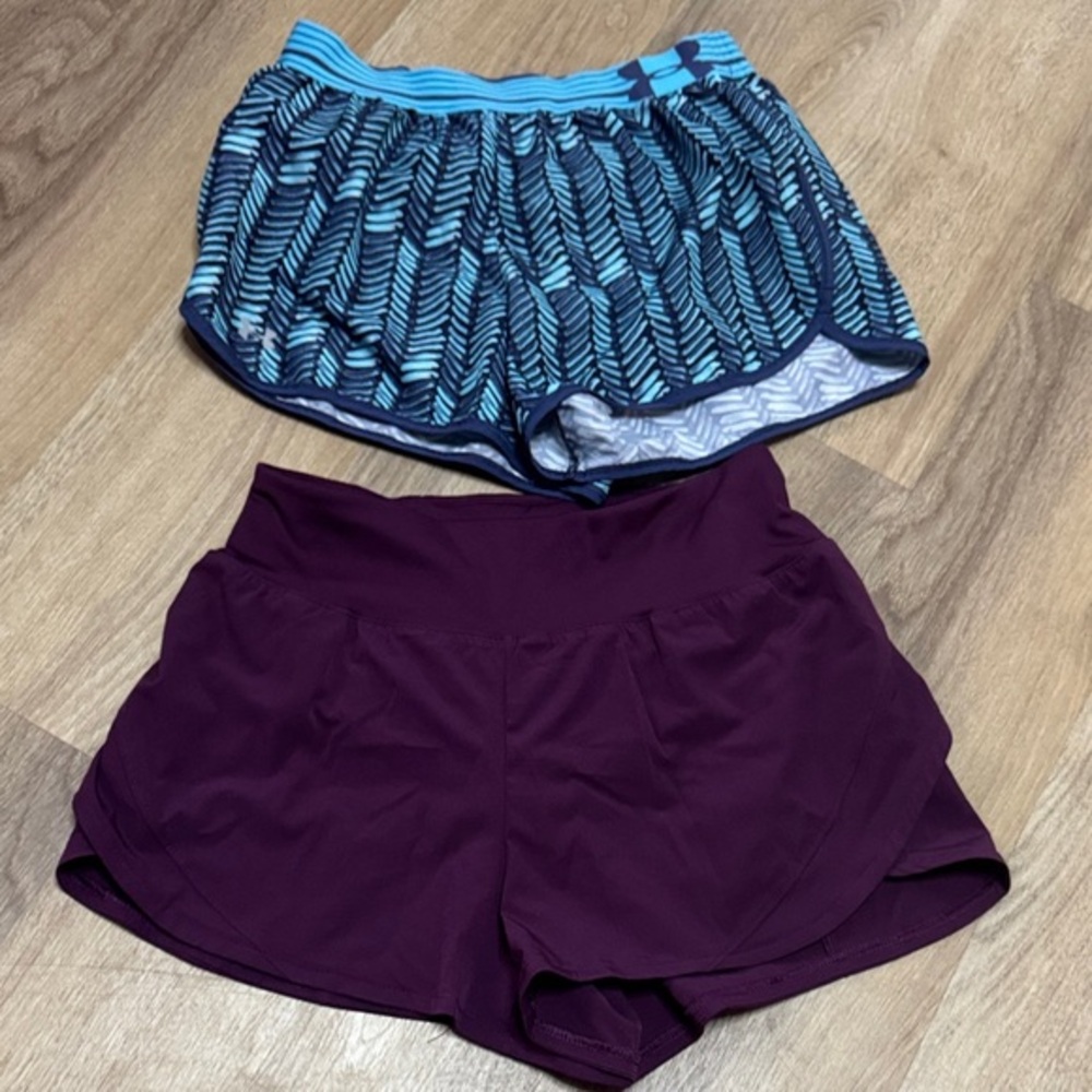2 pairs of running Shorts under armor & avia size XS both fit like small